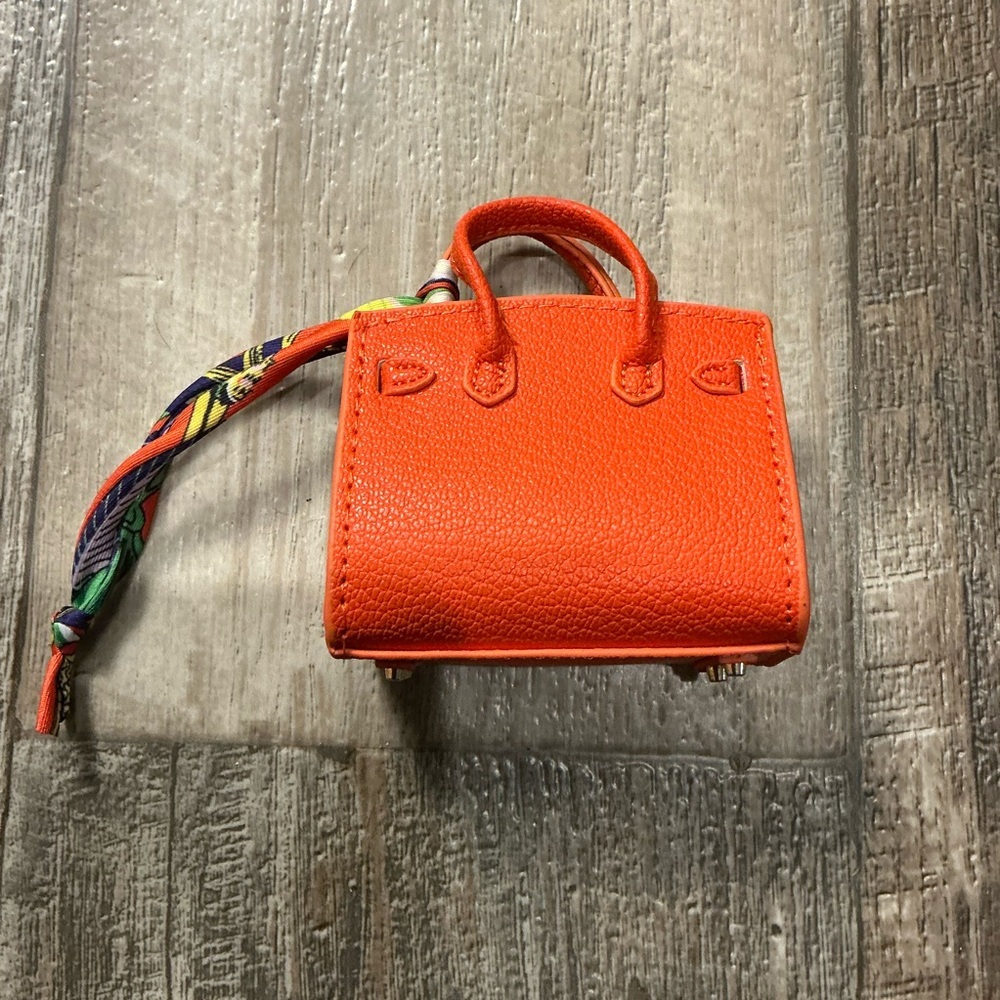 Orange and Pink Designer AirPod Purse - Picture 3 of 7